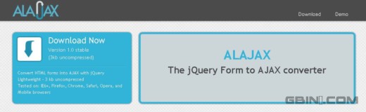 分享一个帮助你将传统表单转化为AJAX支持的表单的jQuery插件 - ALAJAX
