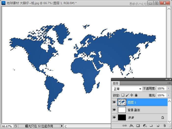 Photoshop CS5制作转动的3D地球动画
