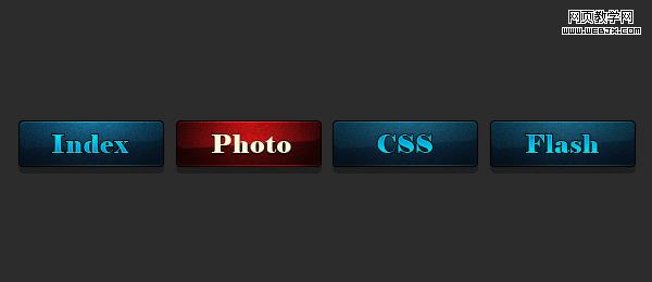 Photoshop绘制超酷黑色风格的网站导航_webjx.com