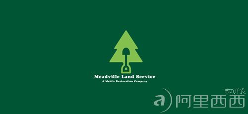 网页教学网-logo-Meadville land services Logo Design
