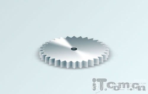 PS自定形状工具和图层样式制作金属齿轮_webjx.com